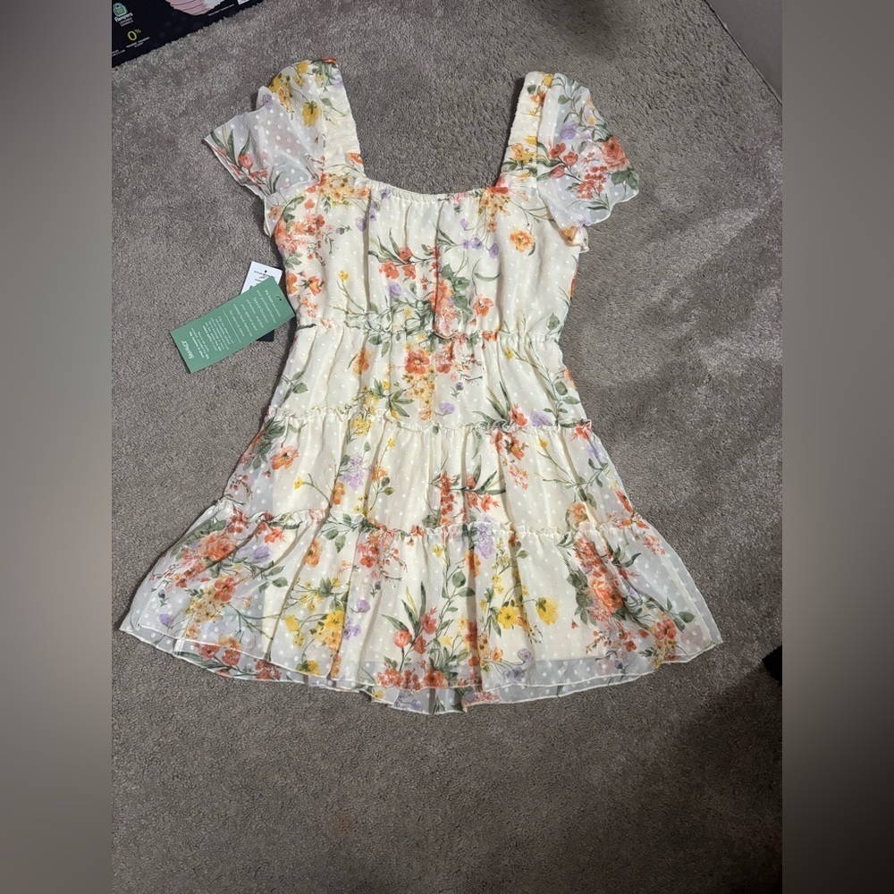 City Triangles mini dress Floral Short Sleeve Size 7 - Picture 10 of 11